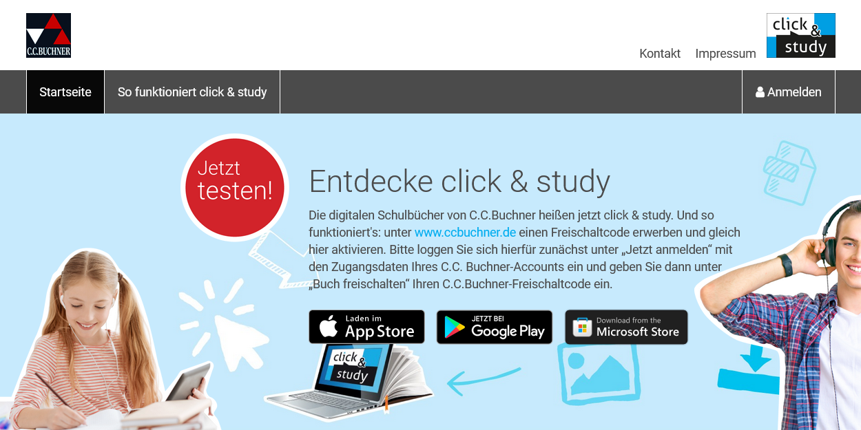 Screenshot Website C.C. Buchner