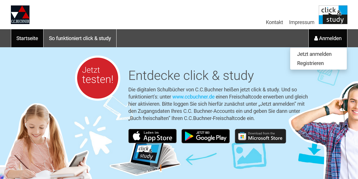 Screenshot Website C.C. Buchner
