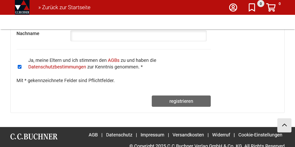 Screenshot Website C.C. Buchner