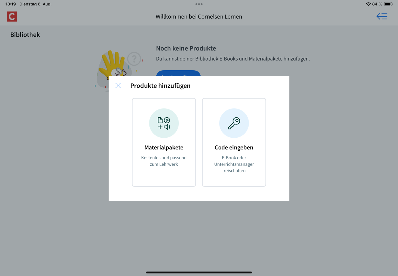 Screenshot Cornelsen Lernen App