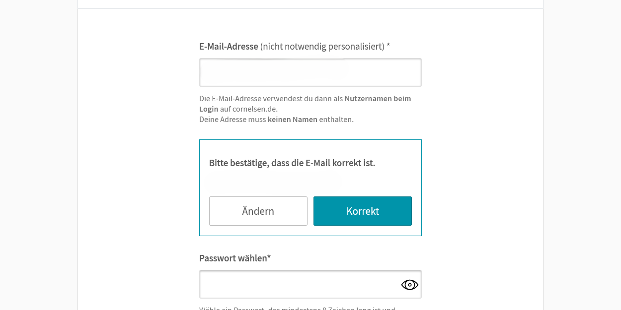Screenshot Website Cornelsen