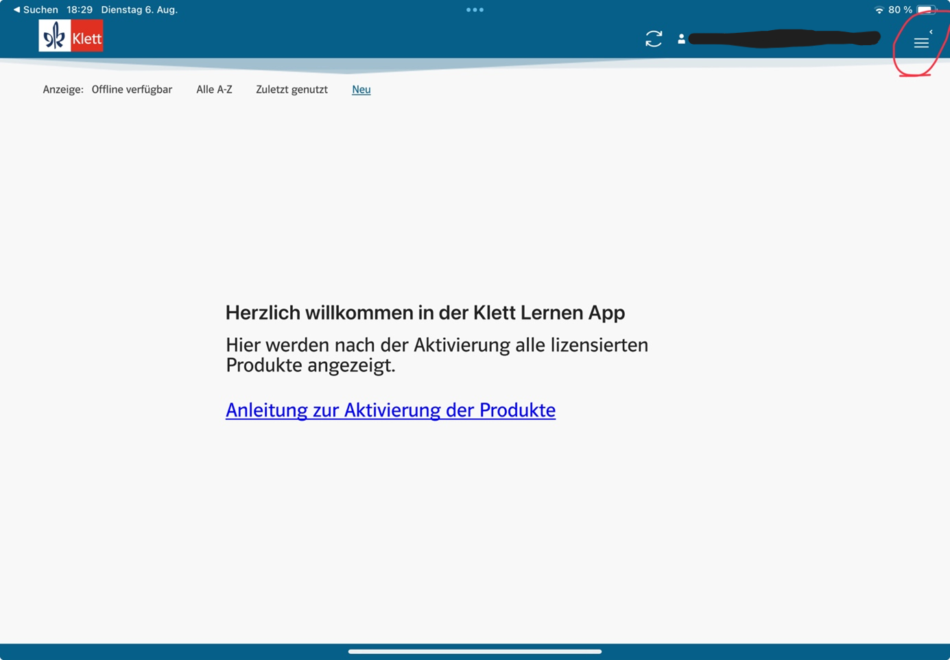 Screenshot Klett Lernen App
