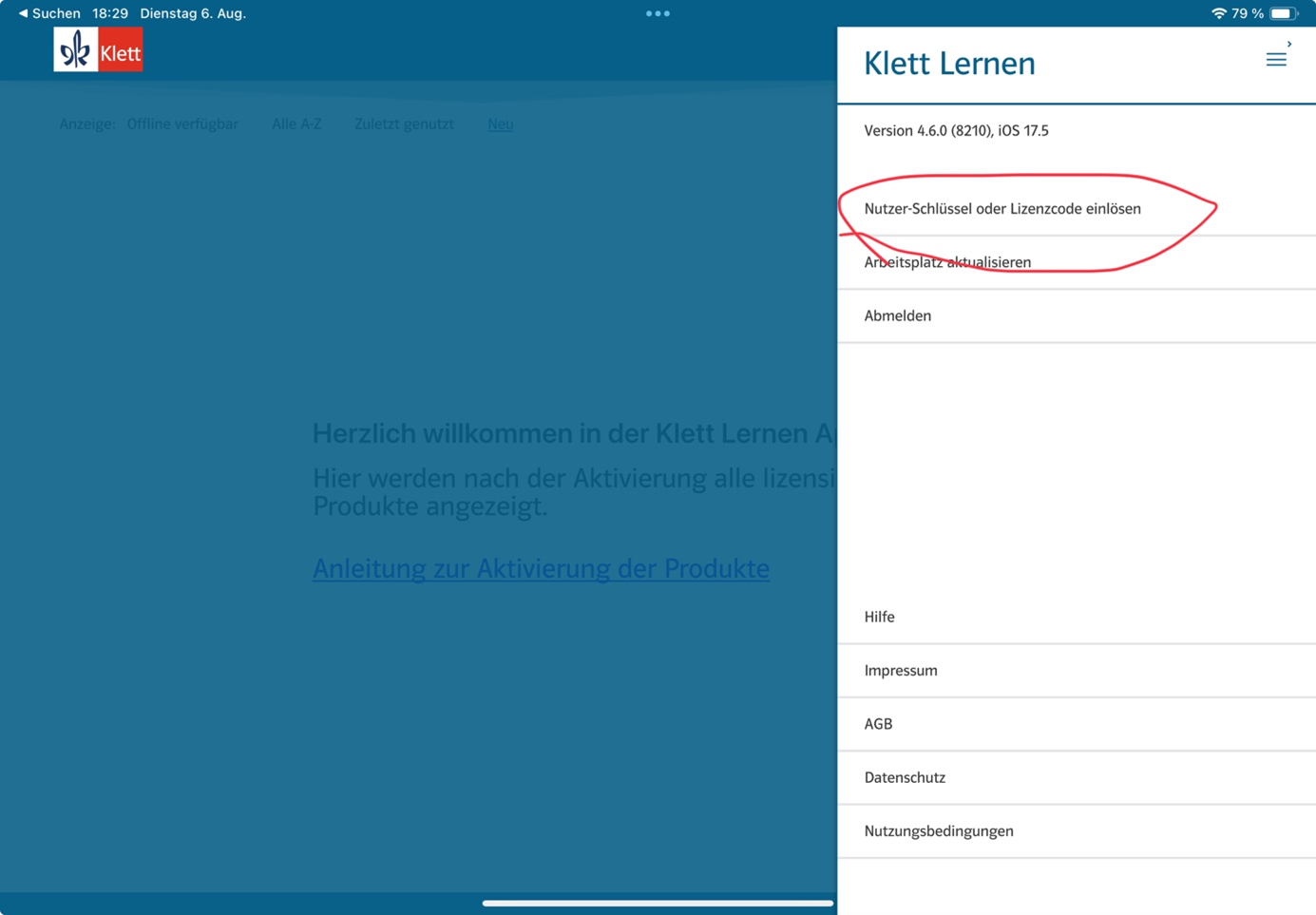 Screenshot Klett Lernen App
